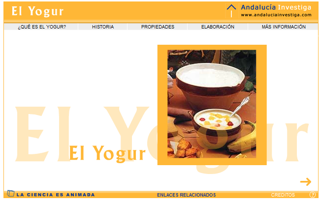 imagen de la infografía interactiva sobre el yogur.